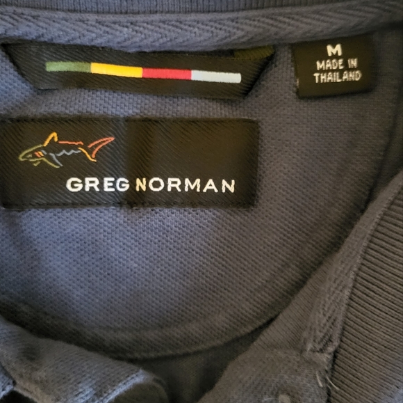 Greg Norman Men's Medium Golf Shirt Blue w/ DORAL Golf Course Logo - Picture 2 of 5